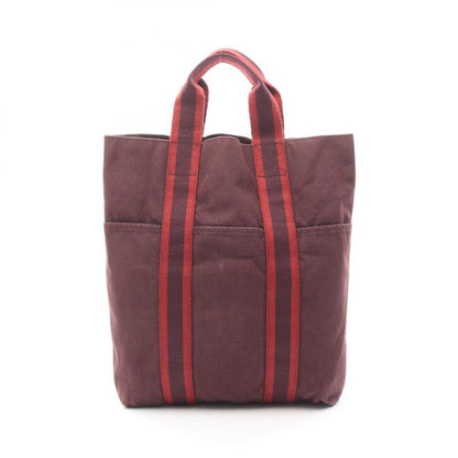 Hermes Tote Bag Fourre Tout Cabas Bordeaux Canvas Fourre Tout Cabas Women's