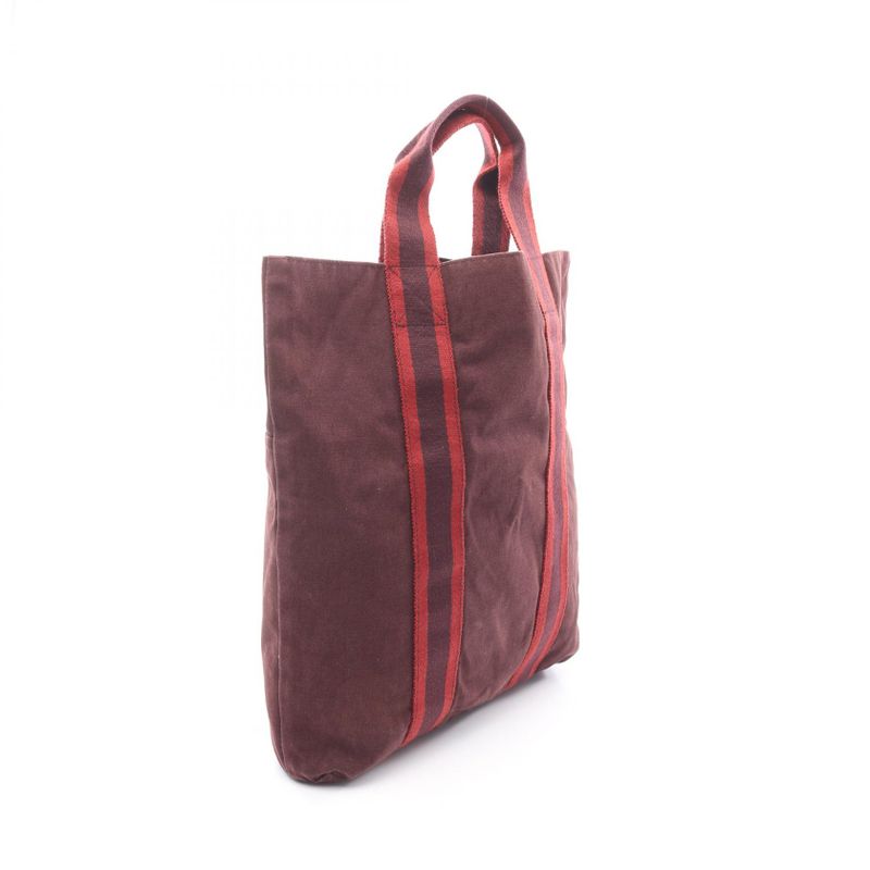 Hermes Tote Bag Fourre Tout Cabas Bordeaux Canvas Fourre Tout Cabas Women's