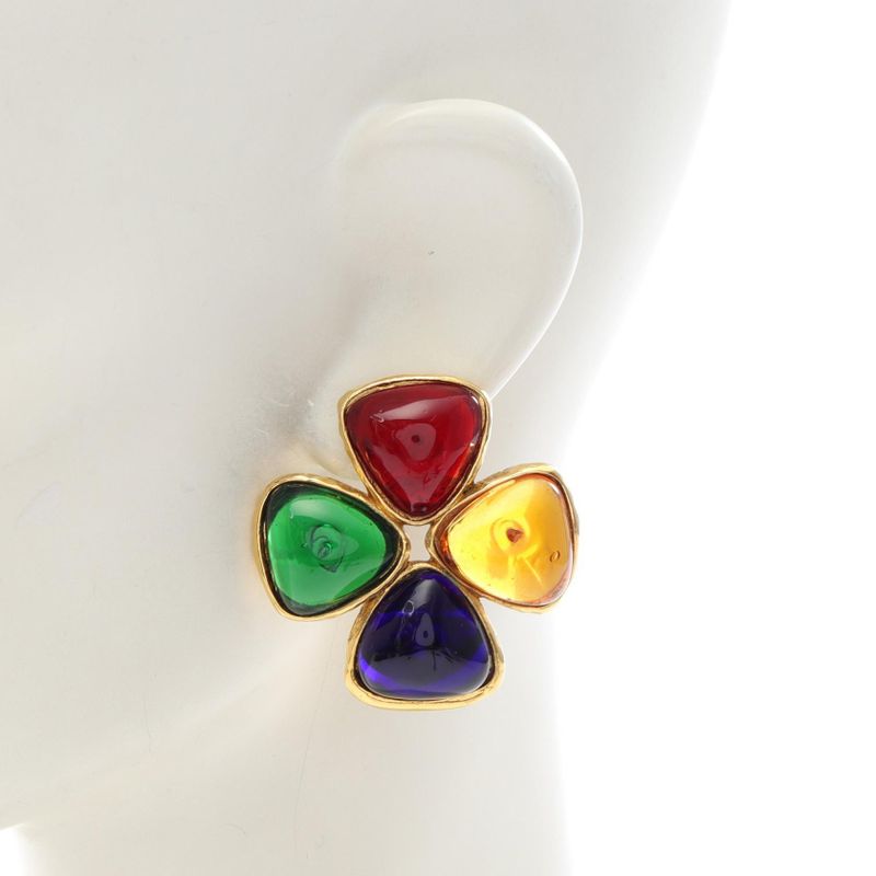 Chanel Earring GP (gold Plated) Earring Women's Used A