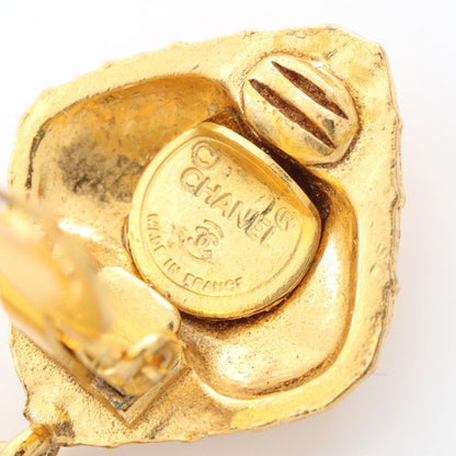 Chanel Earring Matelasse Ribbon GP (gold Plated) Earring Ladies Used A