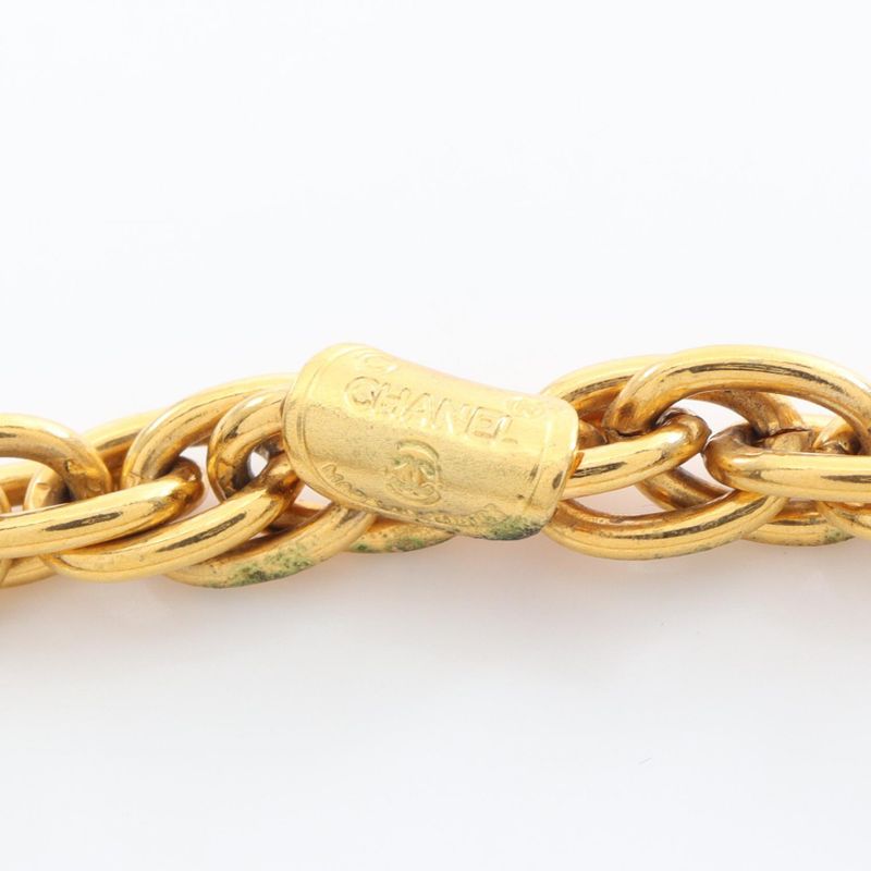 Chanel Necklace Mademoiselle GP (gold Plated) Necklace Ladies Used A