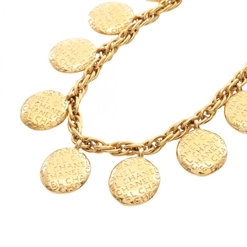 Chanel Necklace Mademoiselle GP (gold Plated) Necklace Ladies Used A