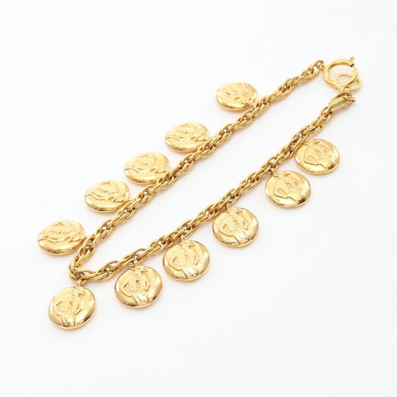 Chanel Necklace Mademoiselle GP (gold Plated) Necklace Ladies Used A