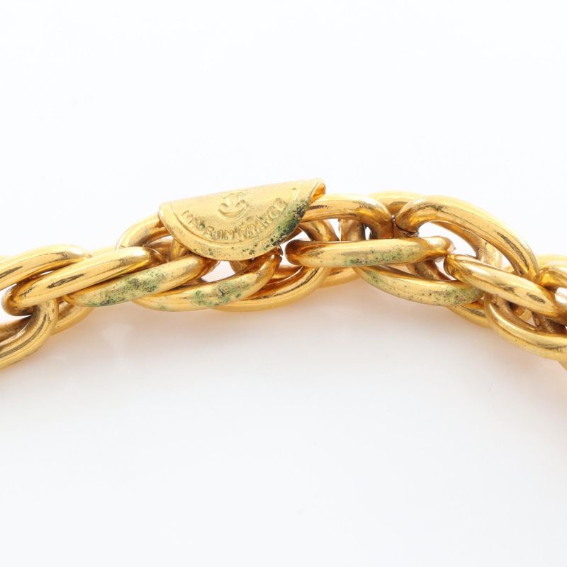 Chanel Necklace Mademoiselle GP (gold Plated) Necklace Ladies Used A