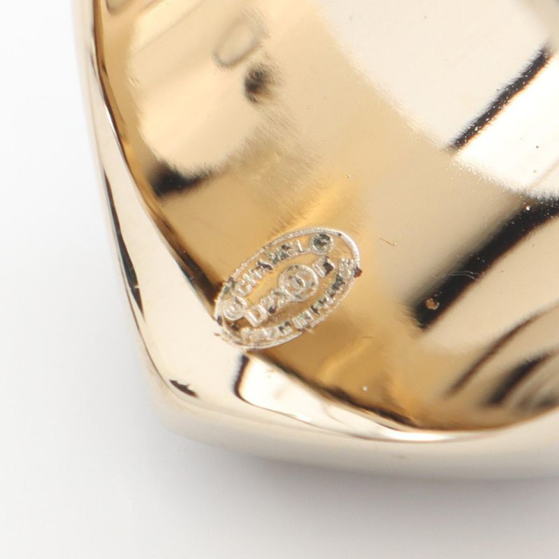 Chanel Ring ・ring Coco Mark Heart GP (gold Plated) Ring Women's Used A