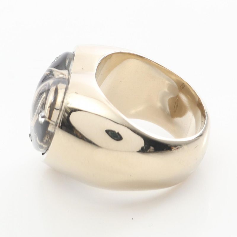 Chanel Ring ・ring Coco Mark Heart GP (gold Plated) Ring Women's Used A