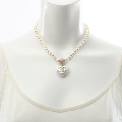 Chanel Necklace Coco Mark Heart GP (gold Plated) Necklace Ladies Used A