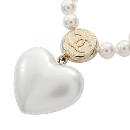 Chanel Necklace Coco Mark Heart GP (gold Plated) Necklace Ladies Used A