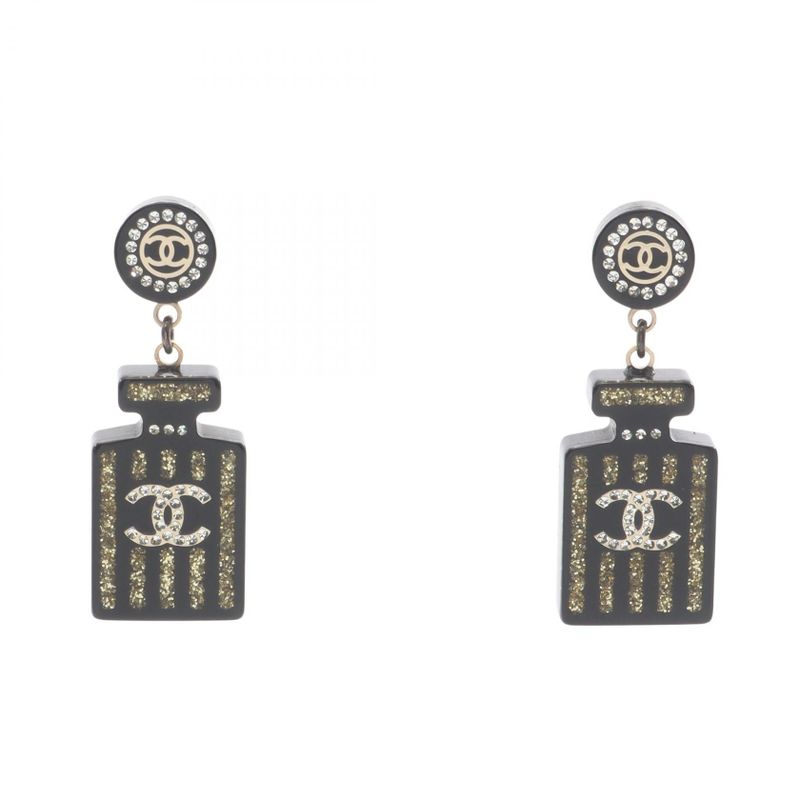 Chanel Earrings Coco Mark Perfume Bottle Motif Other Earrings Ladies Used A