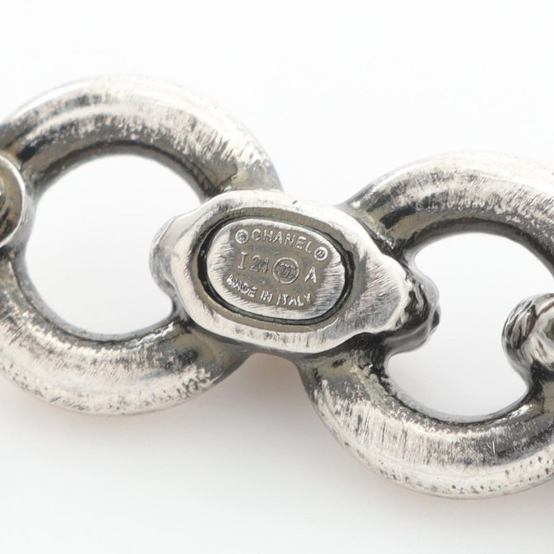 Chanel Earrings Coco Mark Stainless Steel Earrings Women's Used A