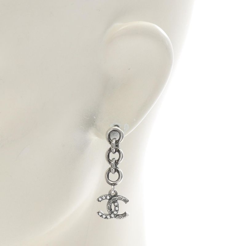 Chanel Earrings Coco Mark Stainless Steel Earrings Women's Used A