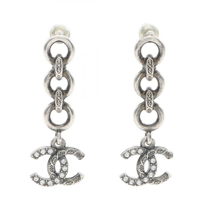 Chanel Earrings Coco Mark Stainless Steel Earrings Women's Used A