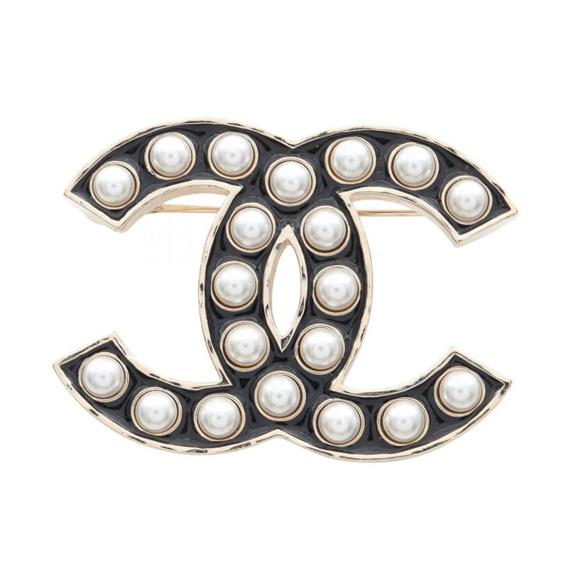 Chanel Brooch Coco Mark GP (gold Plated) Brooch Ladies Used A