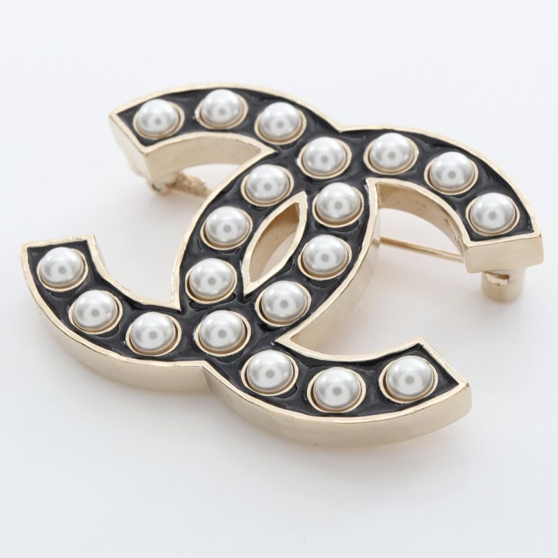 Chanel Brooch Coco Mark GP (gold Plated) Brooch Ladies Used A