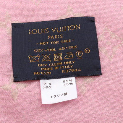 Louis Vuitton Shawl Monogram Wool Silk Scarf Women's Used A