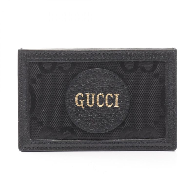 Gucci Card Case Off The Grid GG Pattern 625578 Black Canvas Leather Econyl Card