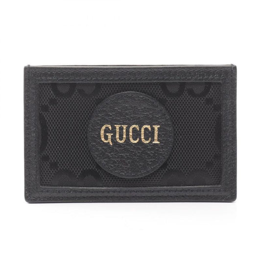 Gucci Card Case Off The Grid GG Pattern 625578 Black Canvas Leather Econyl Card