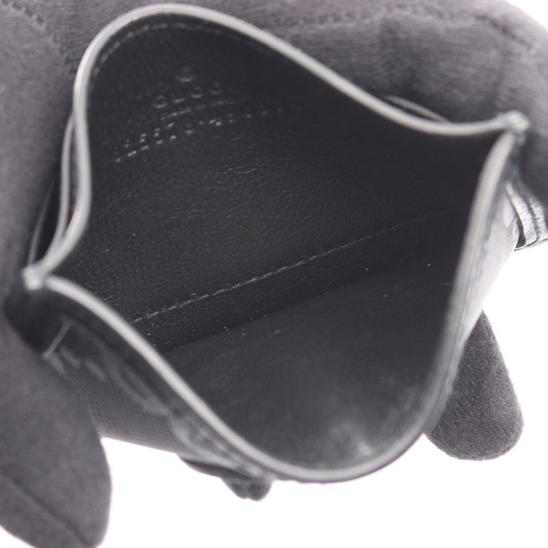 Gucci Card Case Off The Grid GG Pattern 625578 Black Canvas Leather Econyl Card