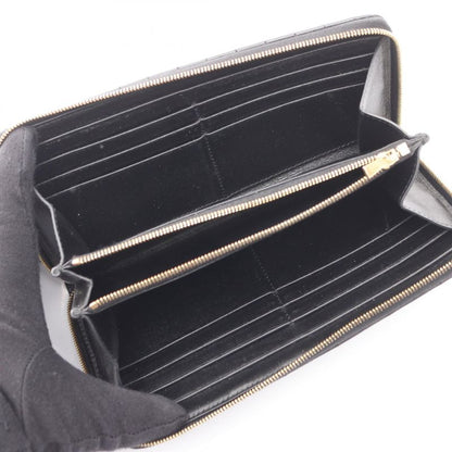 Celine Round Long Wallet Ccharm Large Zipped Wallet 10b553bfl Black Leather