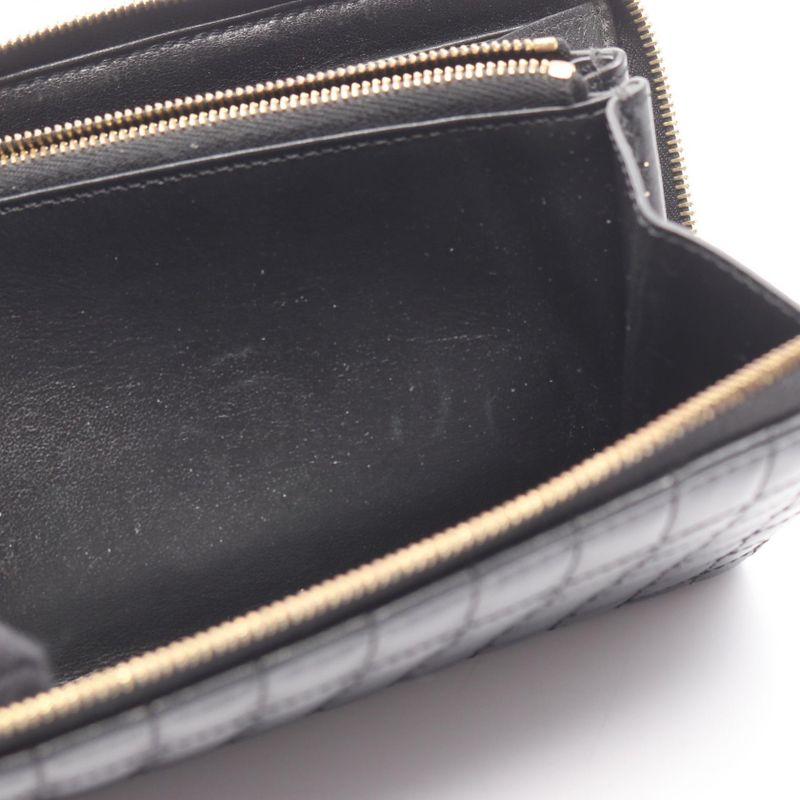 Celine Round Long Wallet Ccharm Large Zipped Wallet 10b553bfl Black Leather