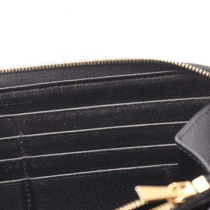 Celine Round Long Wallet Ccharm Large Zipped Wallet 10b553bfl Black Leather
