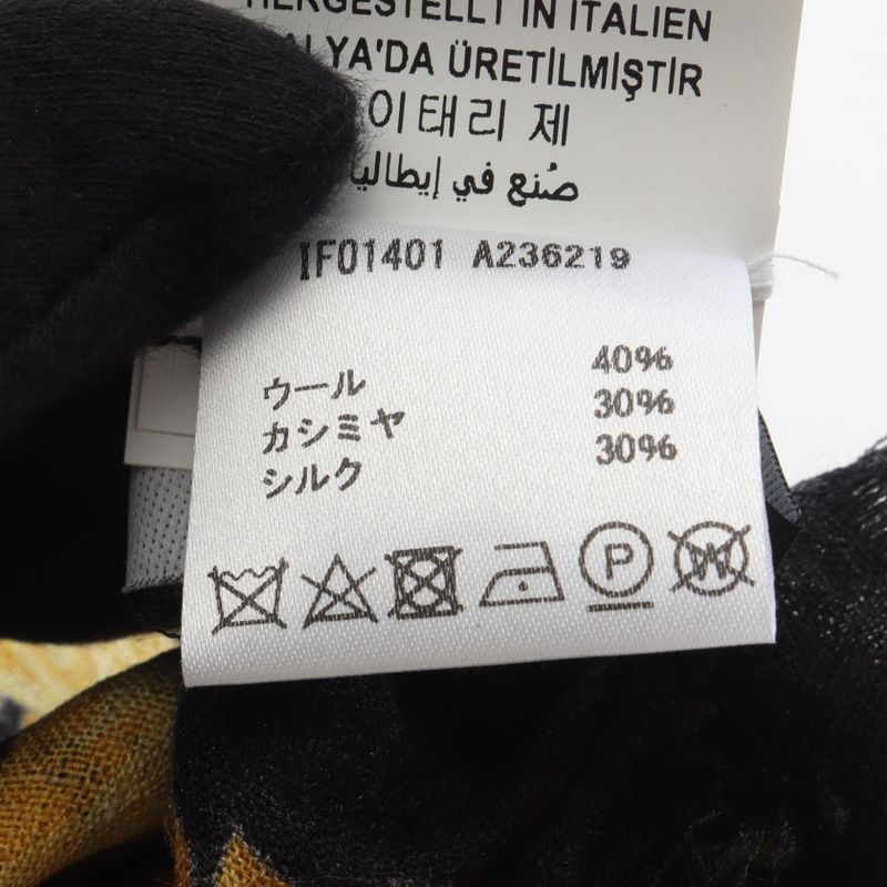 Versace Shawl Wool Silk Scarf Women's Used A