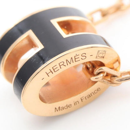 Hermes Necklace MINI POP H Mini Pop Ash GP (gold Plated) Necklace Ladies Used A