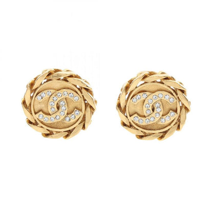 Chanel Earring Coco Mark GP (gold Plated) Earring Ladies Used B