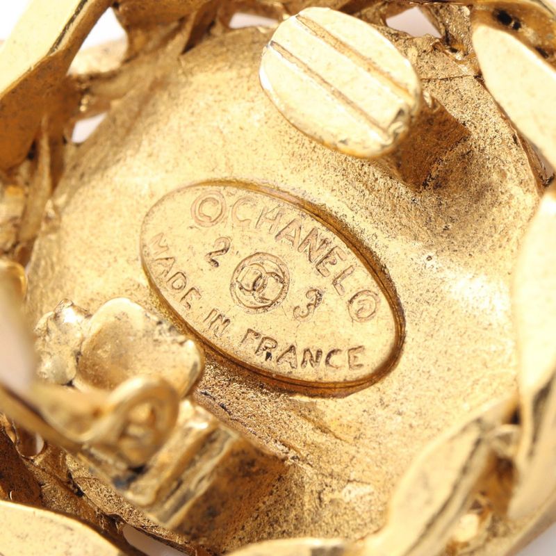 Chanel Earring Coco Mark GP (gold Plated) Earring Ladies Used B