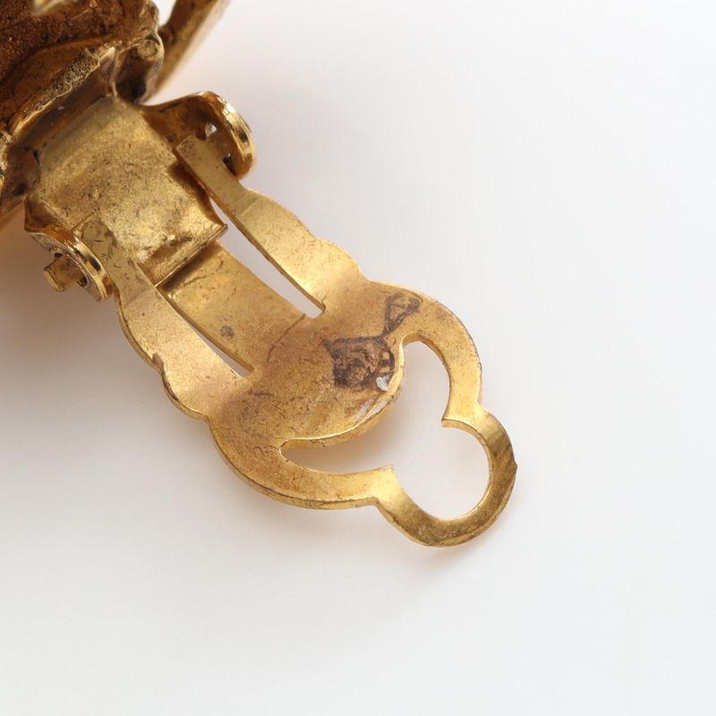 Chanel Earring Coco Mark GP (gold Plated) Earring Ladies Used B