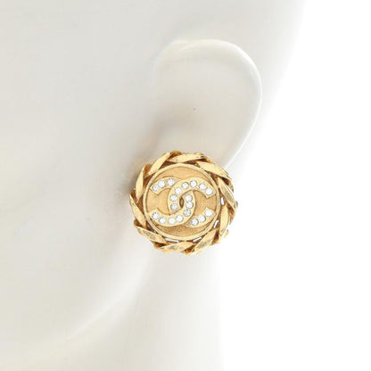 Chanel Earring Coco Mark GP (gold Plated) Earring Ladies Used B