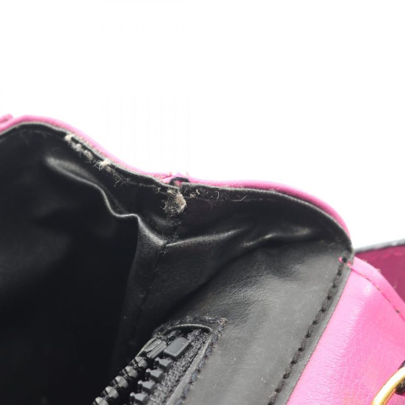 Celine Shoulder Bag Pink Purple Leather Shoulder Bag Ladies Used B