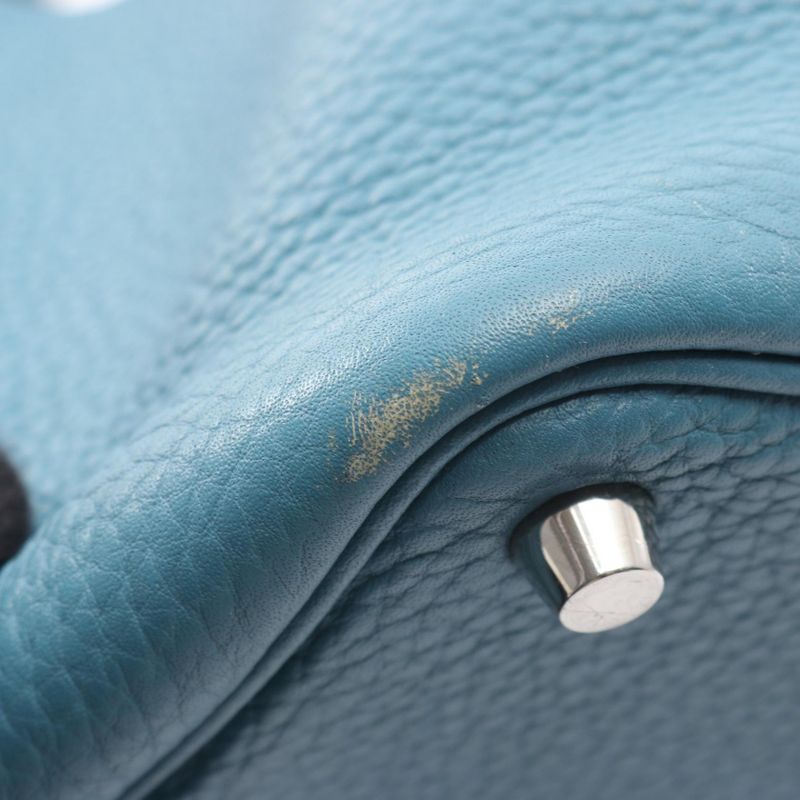 Hermes Handbag Picotin Lock PM Blue Jean Leather Picotin Lock PM Blue Jean