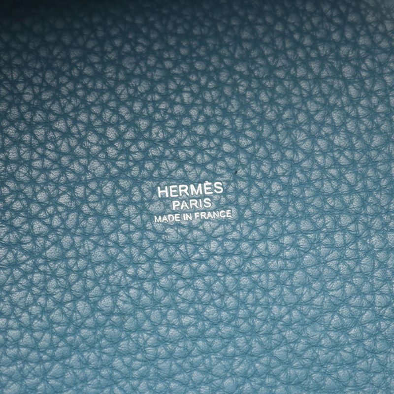 Hermes Handbag Picotin Lock PM Blue Jean Leather Picotin Lock PM Blue Jean