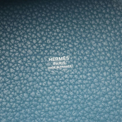 Hermes Handbag Picotin Lock PM Blue Jean Leather Picotin Lock PM Blue Jean
