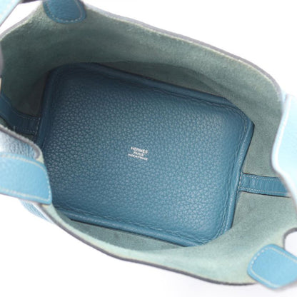 Hermes Handbag Picotin Lock PM Blue Jean Leather Picotin Lock PM Blue Jean