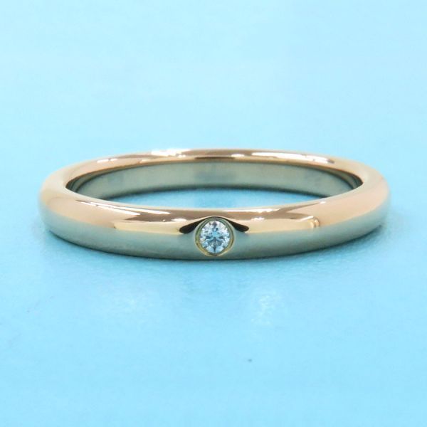 Tiffany & Co Stacking Band Ring 1P Diamond #15 []
