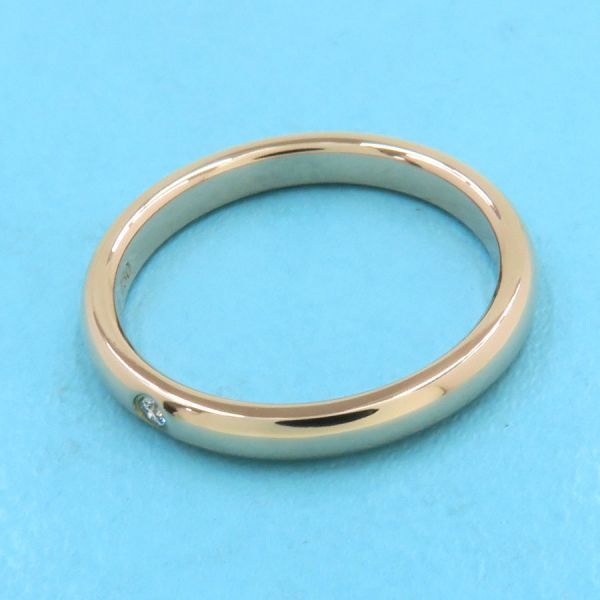 Tiffany & Co Stacking Band Ring 1P Diamond #15 []