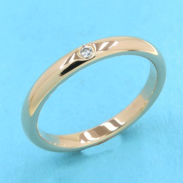 Tiffany & Co Stacking Band Ring 1P Diamond #15 []