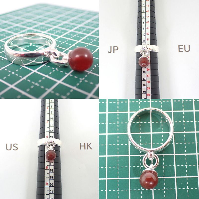 Tiffany & Co 925 Ball Dangle Agate Ring No 12 J126-5