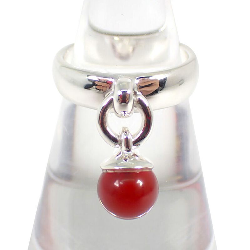 Tiffany & Co 925 Ball Dangle Agate Ring No 12 J126-5