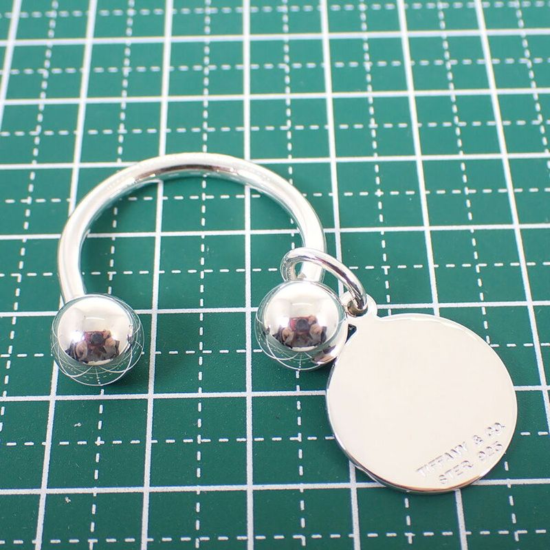 Tiffany & Co 925 Tiffany & Co Round Tag Key Ring J126-4