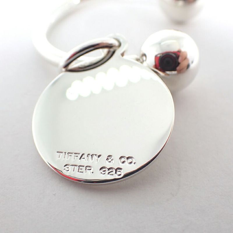 Tiffany & Co 925 Tiffany & Co Round Tag Key Ring J126-4