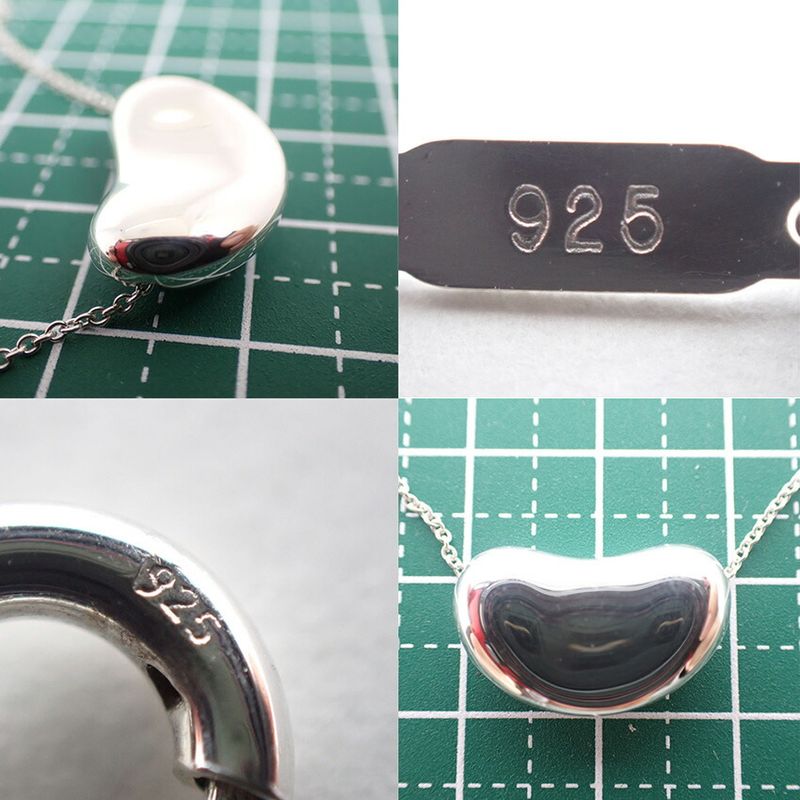 Tiffany & Co 925 Bean Pendant Necklace J126-3