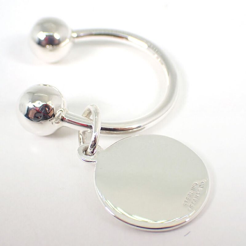 Tiffany & Co 925 Tiffany & Co Round Tag Key Ring J126-8