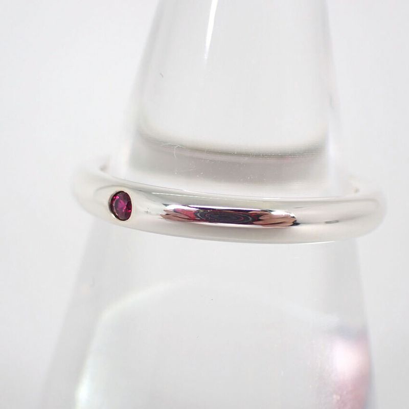 Tiffany & Co 925 Ruby Stacking Band Ring No 9 J126-7