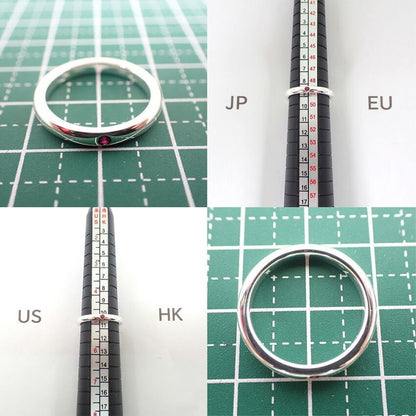 Tiffany & Co 925 Ruby Stacking Band Ring No 9 J126-7