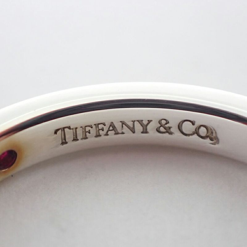 Tiffany & Co 925 Ruby Stacking Band Ring No 9 J126-7