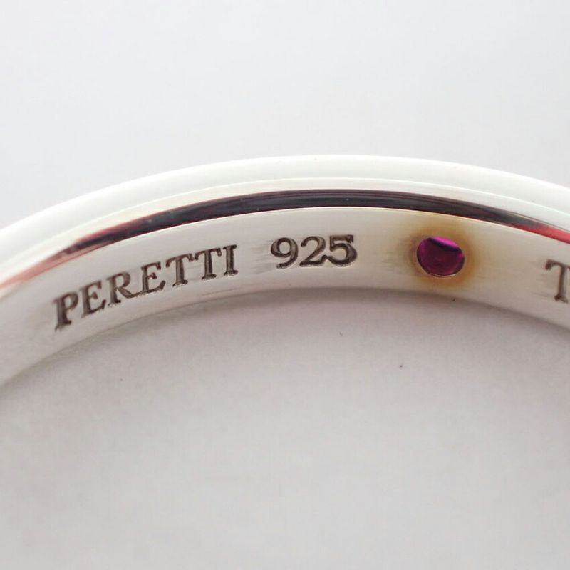 Tiffany & Co 925 Ruby Stacking Band Ring No 9 J126-7