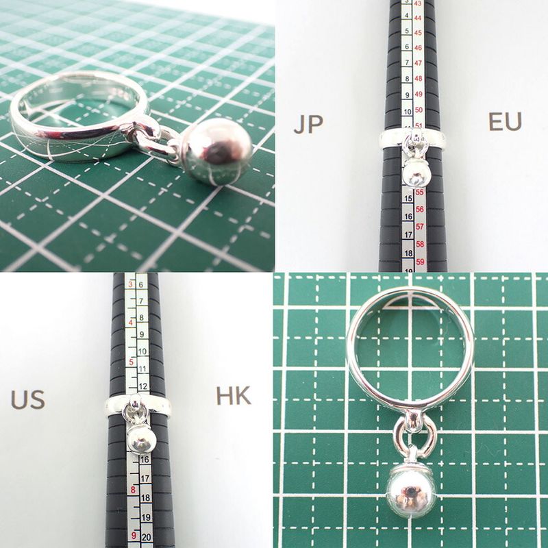 Tiffany & Co 925 Ball Dangle Silver Ring No 12 J126-6